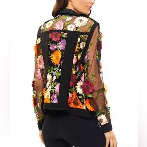 Adore | Black Multi Floral Sheer Jacket, XL NWT